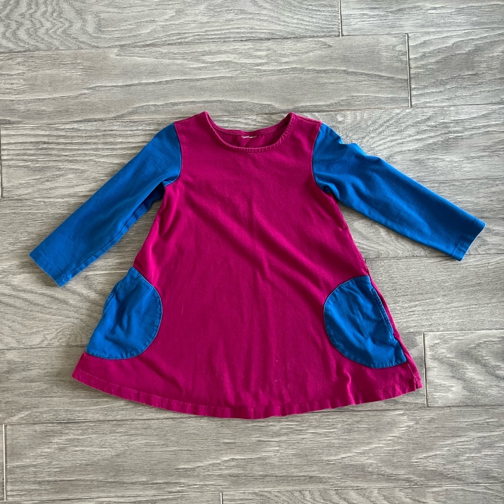 Color block dress with pockets